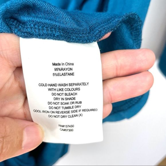 Blue Long Sleeved Fall Dress - Picture 6 of 7